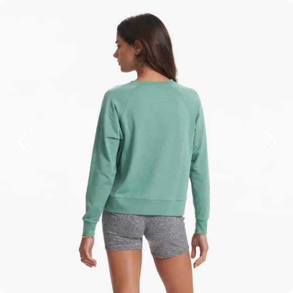 💕 VUORI LIKE NEW WOMEN'S LONG-SLEEVE HALO CREW IN CELANDON HEATHER - Sz LARGE - Picture 3 of 12